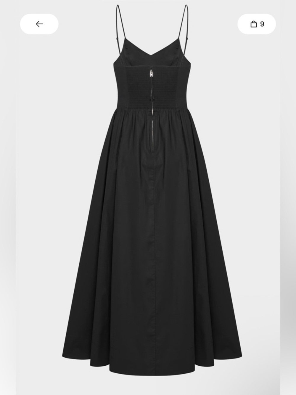 Aritzia Black Spaghetti-Strap Midi Dress - Picture 6 of 9